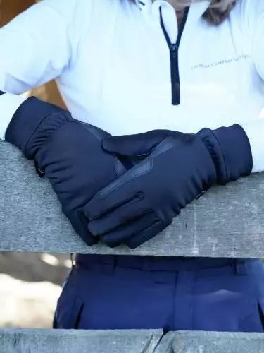 Waterproof riding gloves in black by Just Chaps