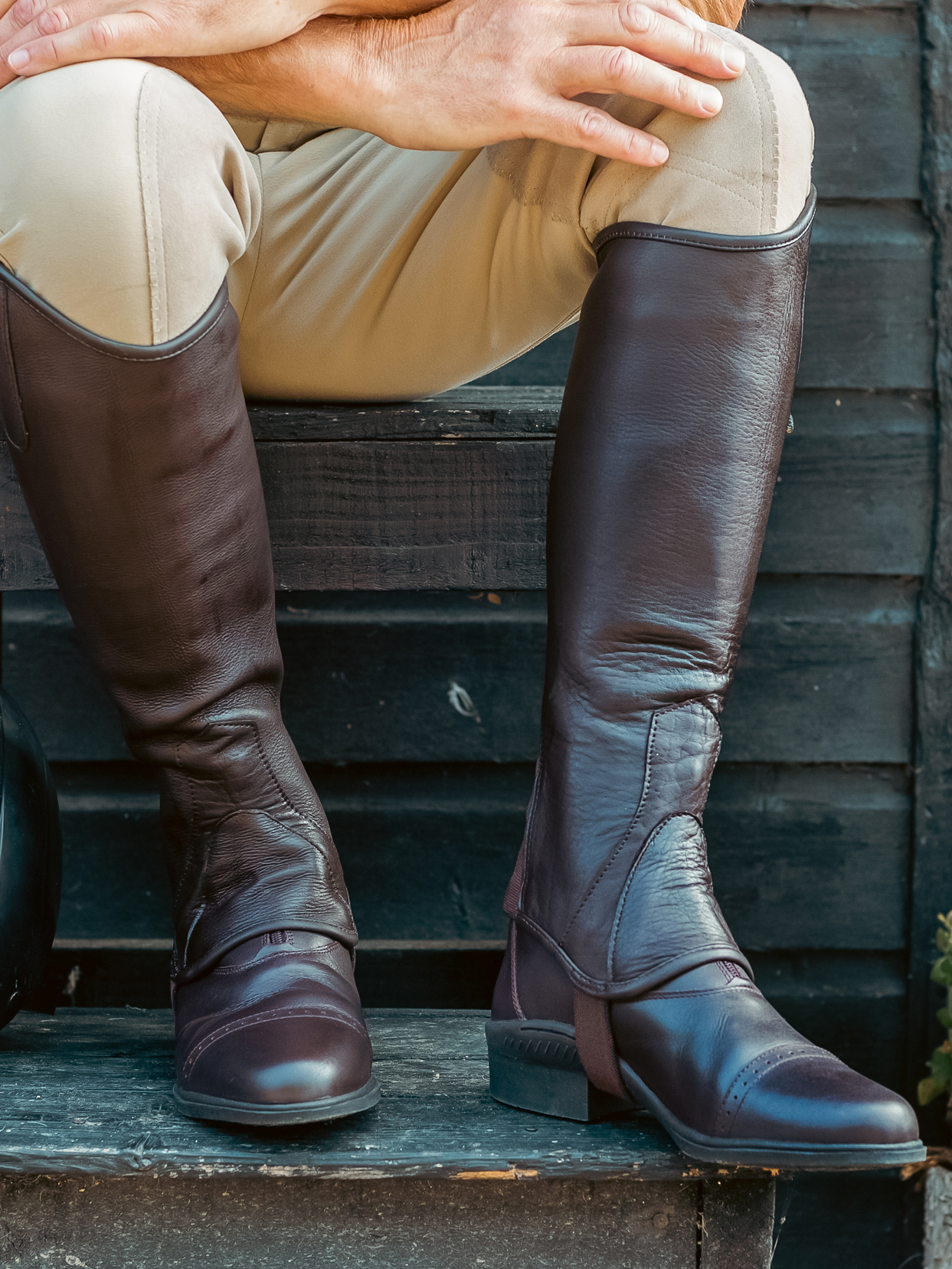 leather riding chaps. Comfortable, great fitting.