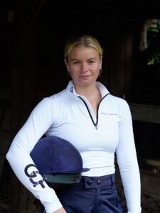 lady rider wearing the Georgie Campbell Foundation base layer